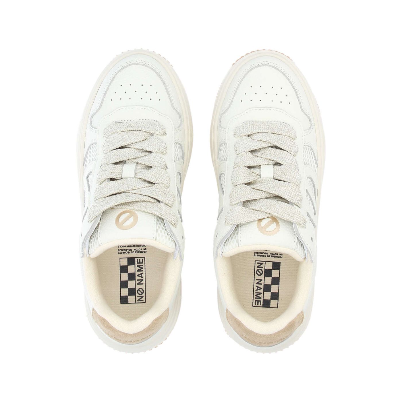 ALISON SNEAKER W - GRAIN/MESH/SUED - BLANC CASSE/IVOIRE